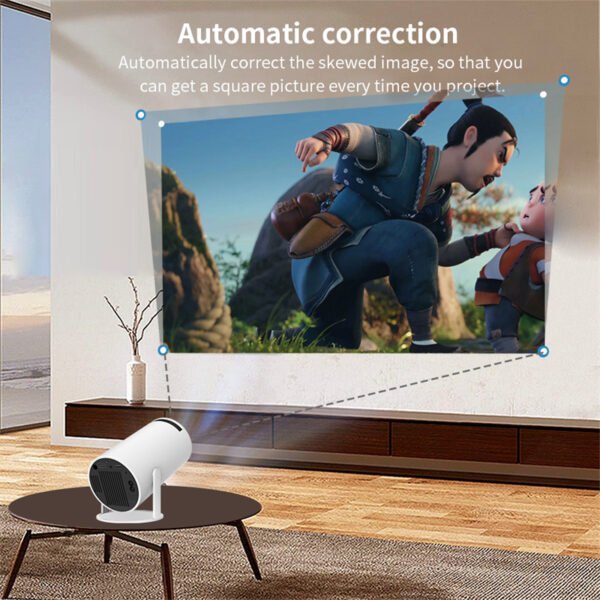 New Upgraded 4K Support Smart Projector Android v11.0 builtin 5G WIFI 130" Screen Projection wide angle Portable Projector Small Straight Projector For Home Use 180 Degrees Projection Angle Automatic Focus Home Video Projector built in Speaker - Image 7