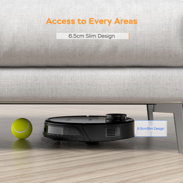 Geek Smart Robot Vacuum Cleaner and Mop L8, LDS Navigation, 3200mAh with 110mins Runtime, MAX 2800Pa Suction Power, Selective Room Cleaning, Carpets and Hard Floors, Wi-Fi Connected APP - Image 6