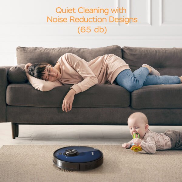 Geek Smart Robot Vacuum Cleaner and Mop L7, LDS Navigation,Wi-Fi Connected APP, Selective Room Cleaning, Carpets and Hard Floors, MAX 2700 PA Suction, 2600mAh, 130mins Runtime - Image 2