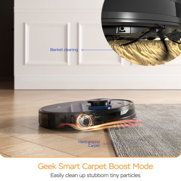 Geek Smart Robot Vacuum Cleaner and Mop L7, LDS Navigation,Wi-Fi Connected APP, Selective Room Cleaning, Carpets and Hard Floors, MAX 2700 PA Suction, 2600mAh, 130mins Runtime - Image 5