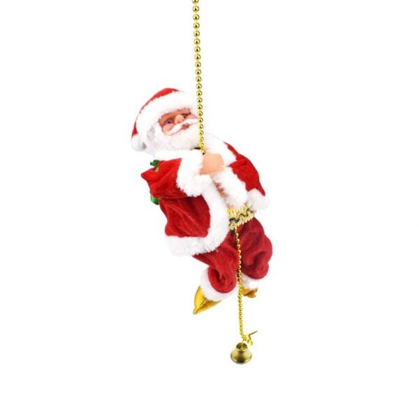 Climbing Santa with Music, Christmas Tree Pendant Ornament Novelty Climbing Santa Claus on Rope, Holiday Decoration, Great Gift - Image 5