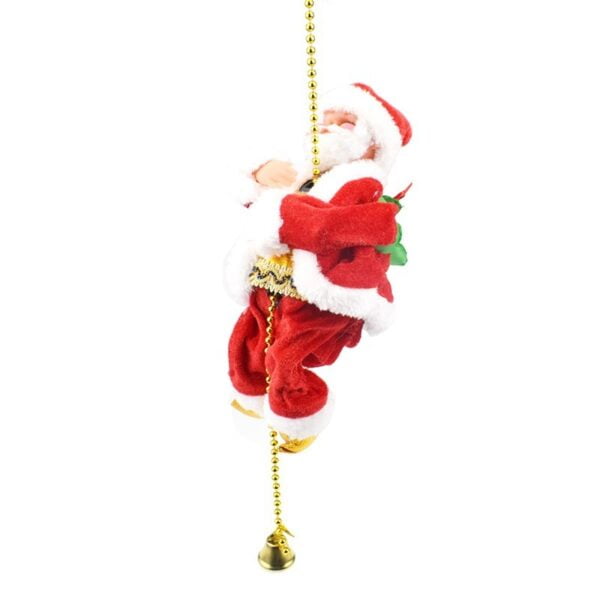 Climbing Santa with Music, Christmas Tree Pendant Ornament Novelty Climbing Santa Claus on Rope, Holiday Decoration, Great Gift - Image 4