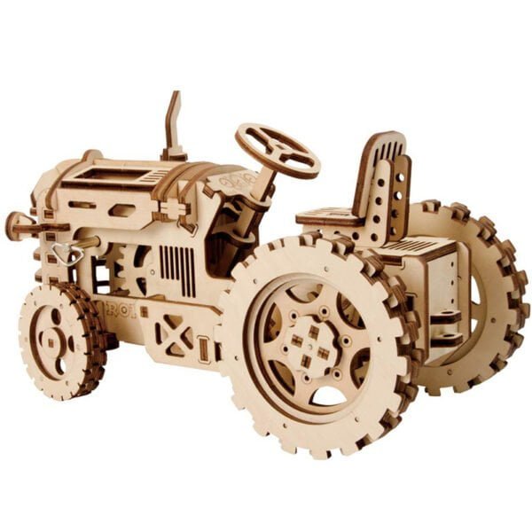 Robotime ROKR Mechanical Gear Drive Tractor DIY Model Building Kit - Image 9