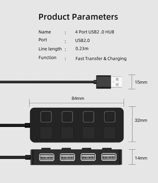 HUB Hub Multi-USB Splitter 4-port Extender - Image 3